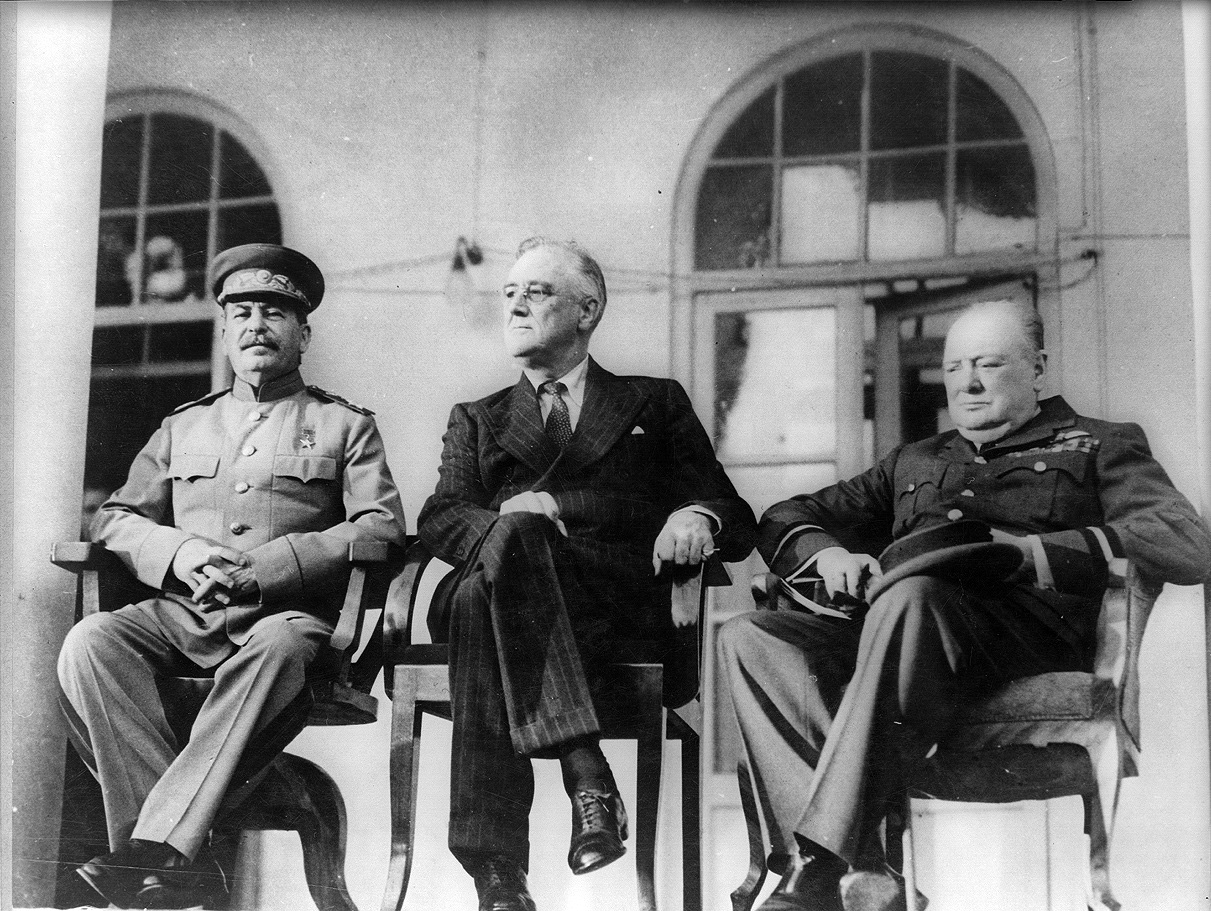 This is a picture of the Soviet leader the British prime minister and the U.S president